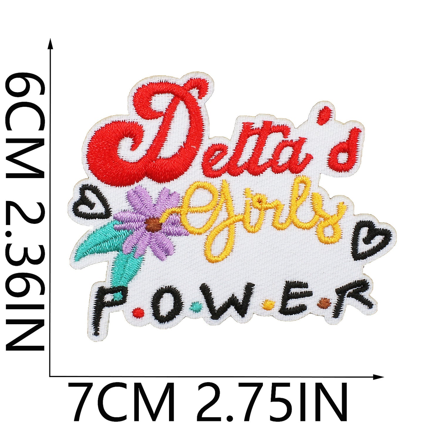 Iron-on Cute Black Girl DST Sorority Embroidered Patch