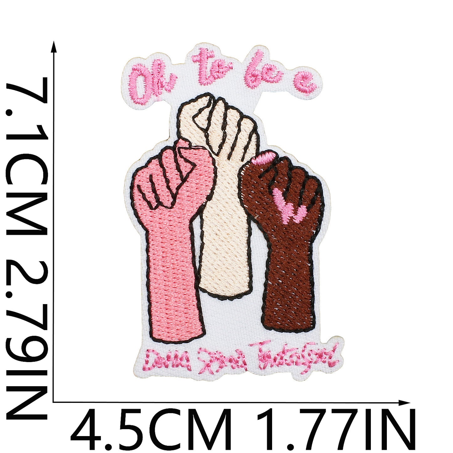 Iron-on Cute Black Girl DST Sorority Embroidered Patch