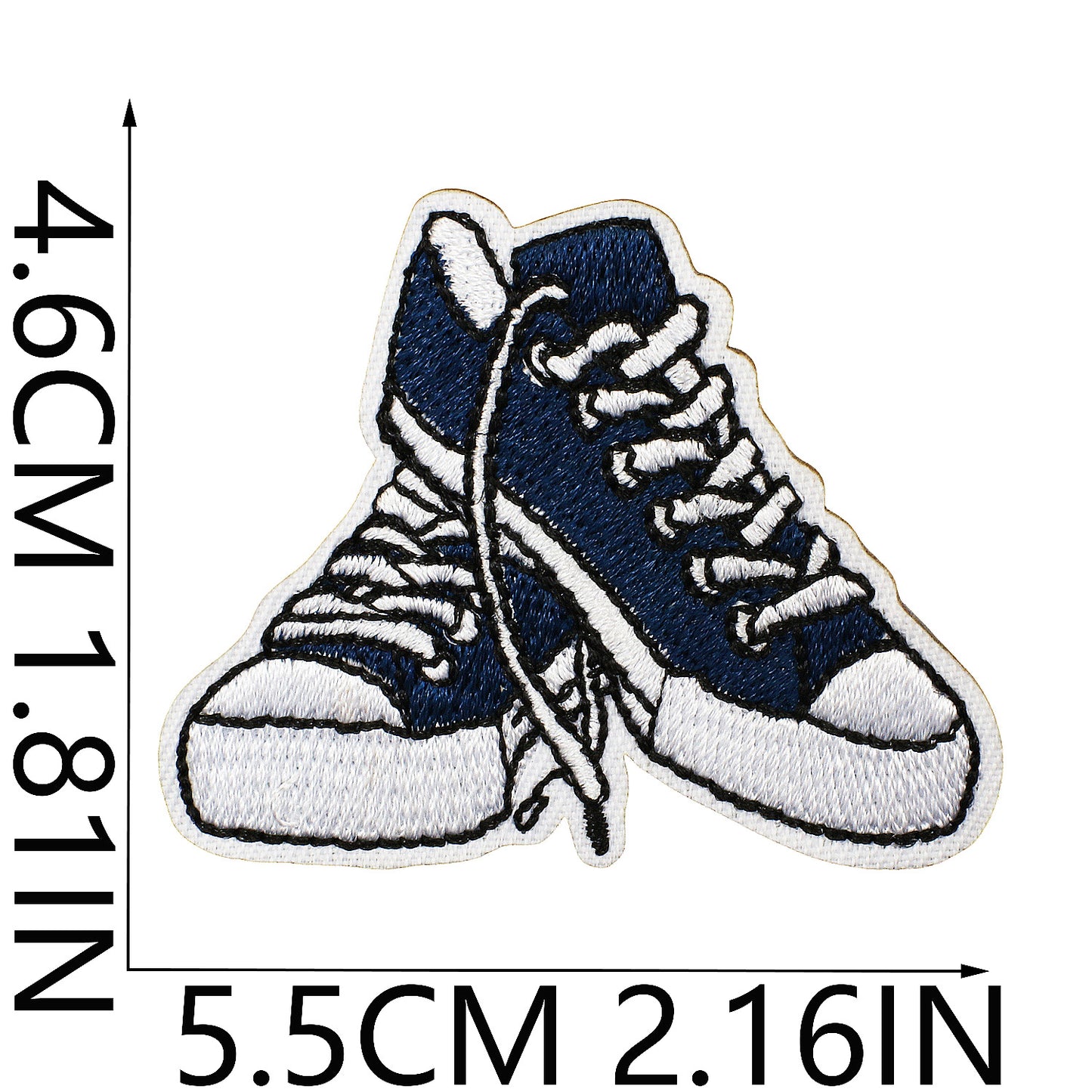 Iron-On Black Person Curly Hair Embroidery Patch Canvas Shoes Letters Computer Embroidered Badge Bag and Clothing Decoration