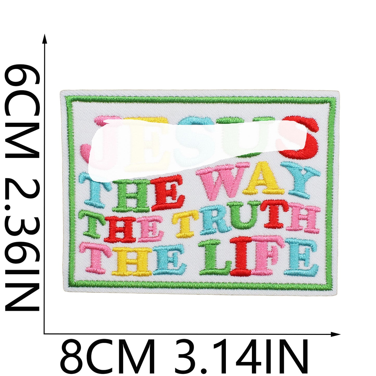 Iron-On Faith Belief Cross Embroidery Patch Love Heart Letters Computer Embroidered Badge Clothing Decoration
