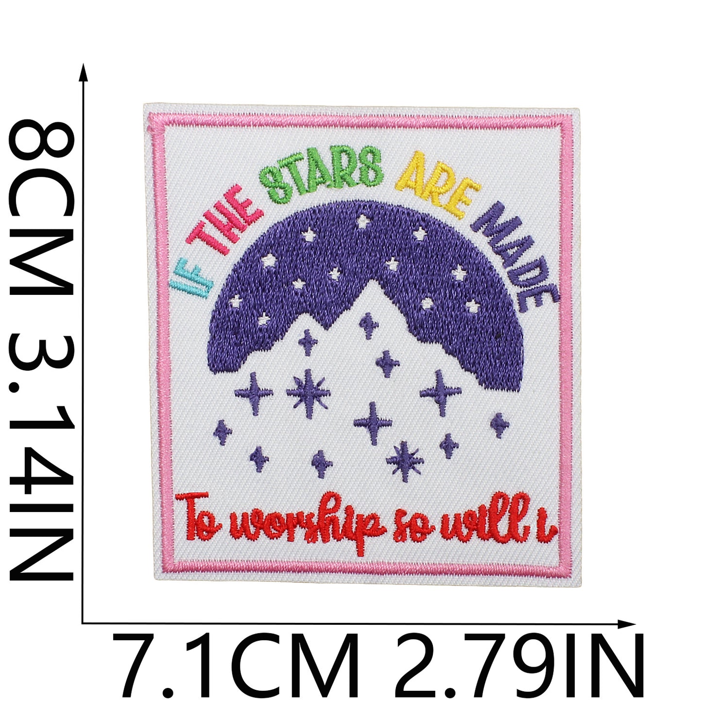 Iron-On Faith Belief Cross Embroidery Patch Love Heart Letters Computer Embroidered Badge Clothing Decoration
