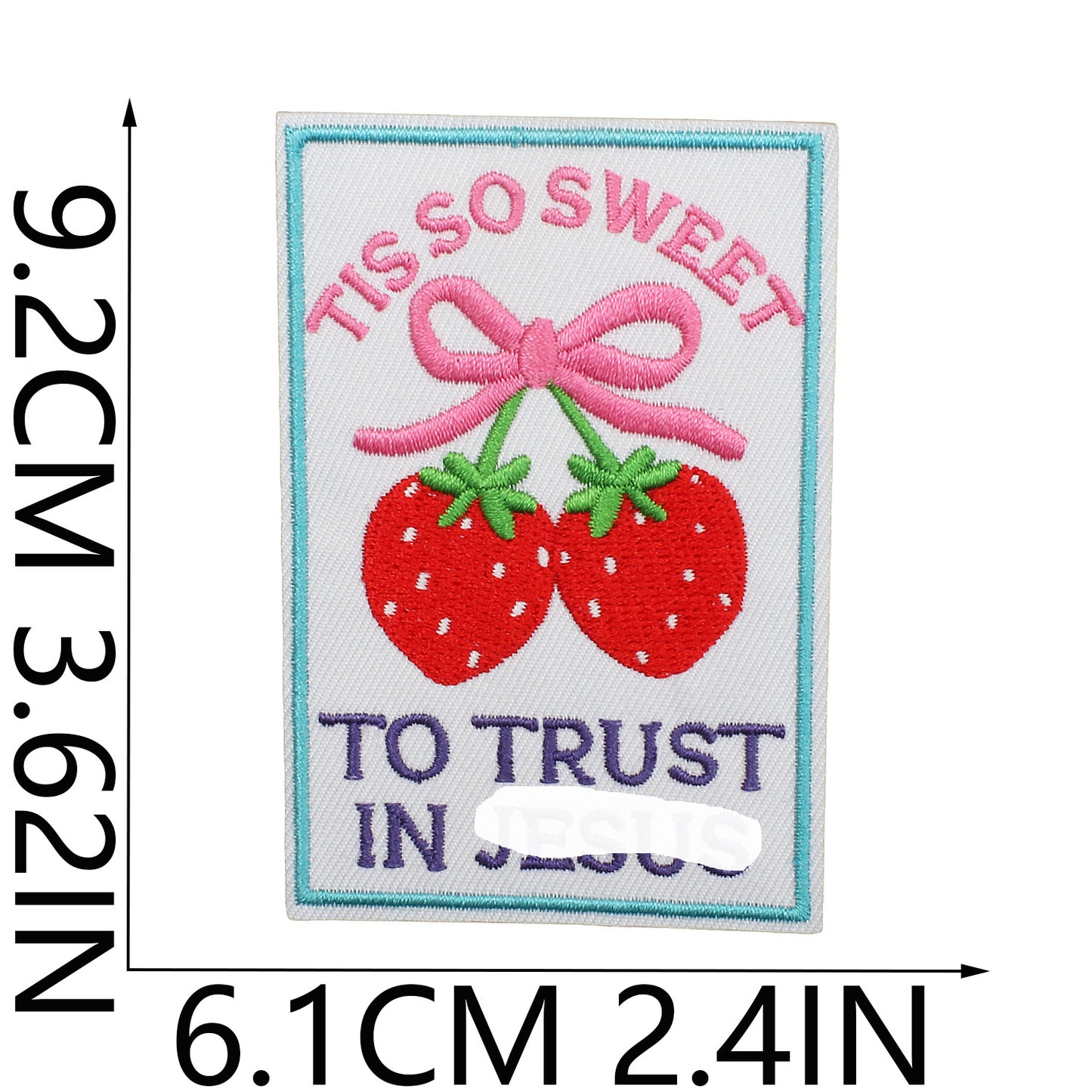 Iron-On Faith Belief Cross Embroidery Patch Love Heart Letters Computer Embroidered Badge Clothing Decoration