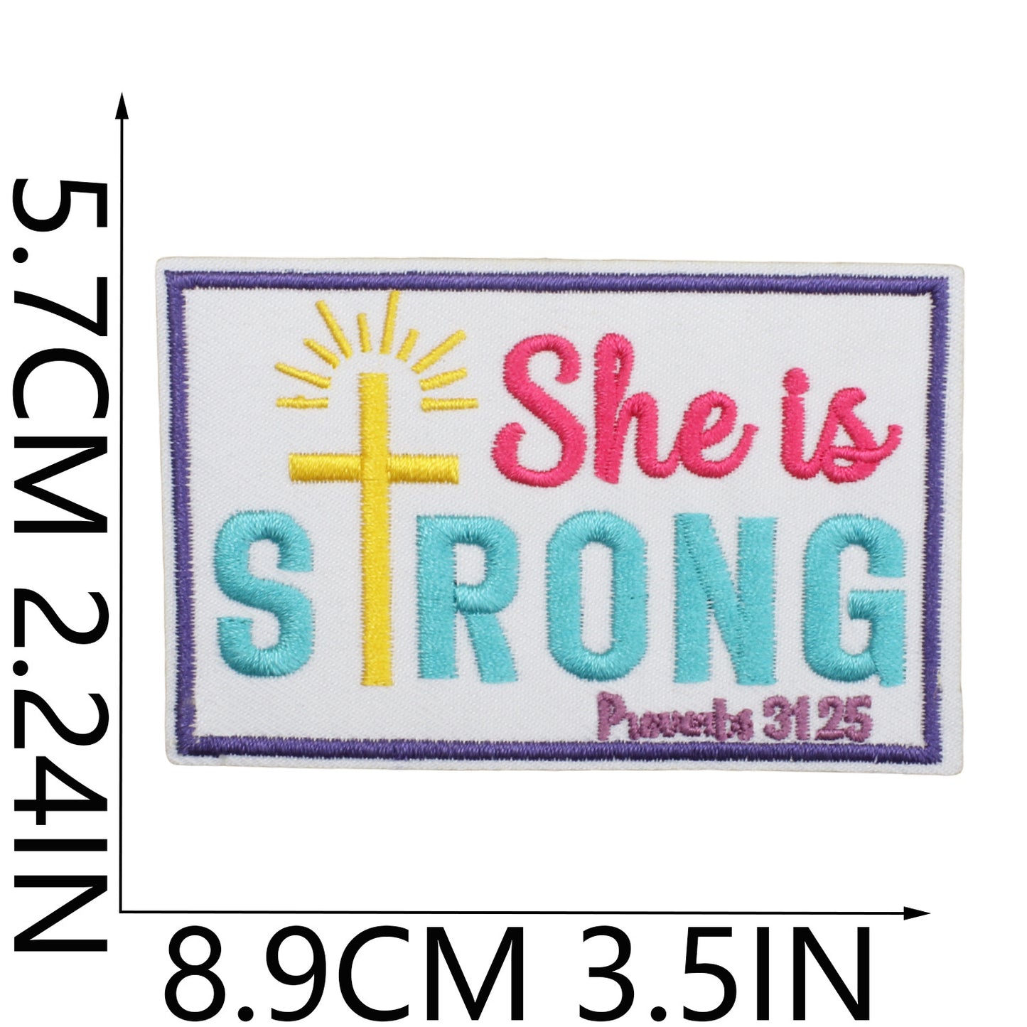 Iron-On Faith Belief Cross Embroidery Patch Love Heart Letters Computer Embroidered Badge Clothing Decoration