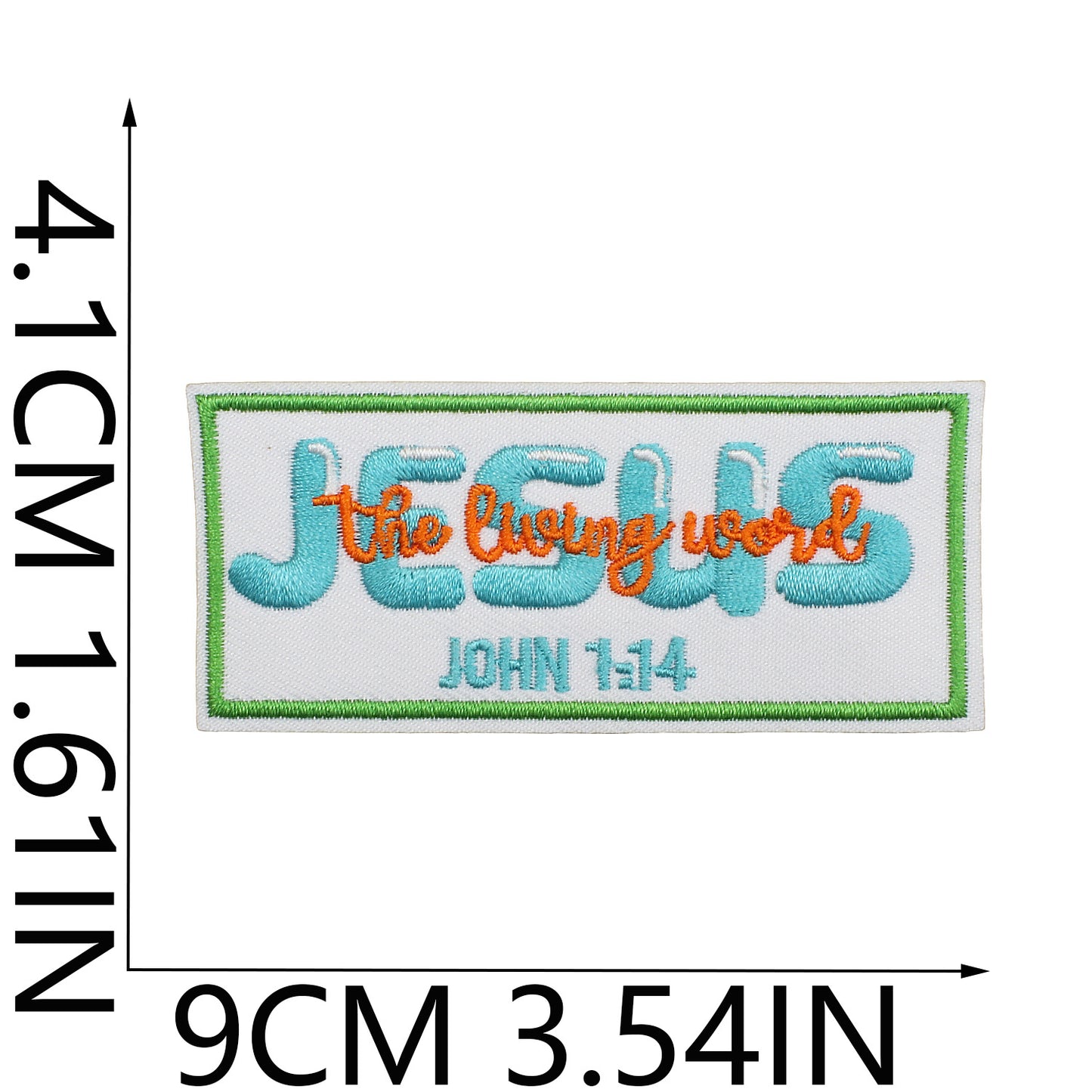 Iron-On Faith Belief Cross Embroidery Patch Love Heart Letters Computer Embroidered Badge Clothing Decoration