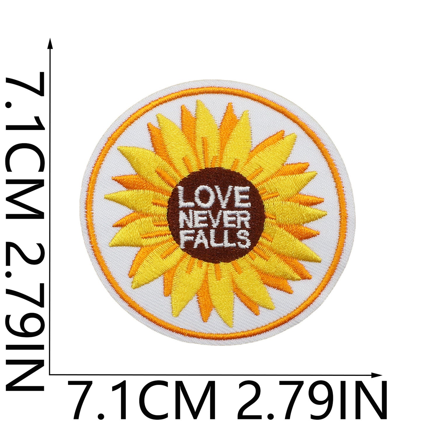 Iron-On Faith Belief Cross Embroidery Patch Love Heart Letters Computer Embroidered Badge Clothing Decoration
