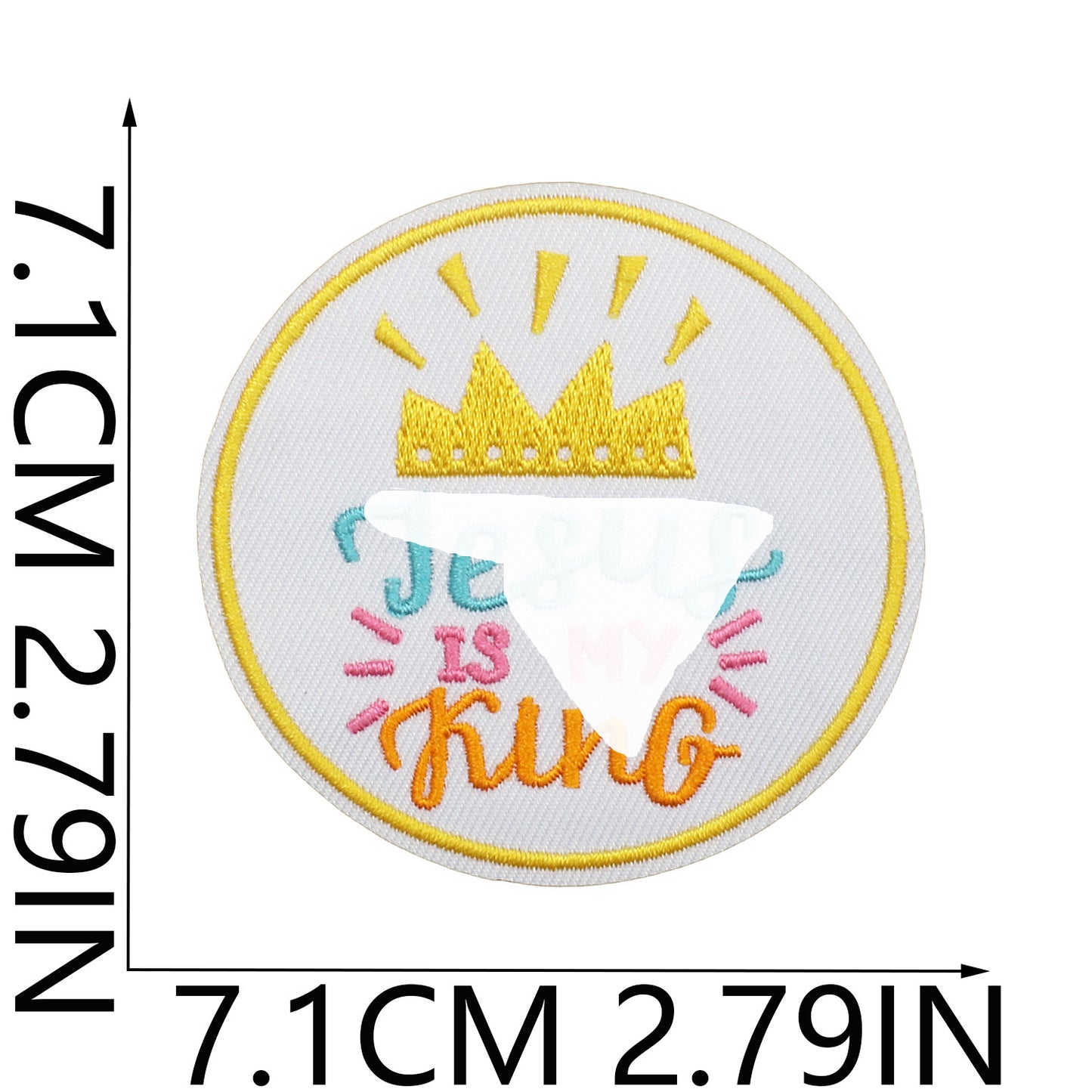Iron-On Faith Belief Cross Embroidery Patch Love Heart Letters Computer Embroidered Badge Clothing Decoration