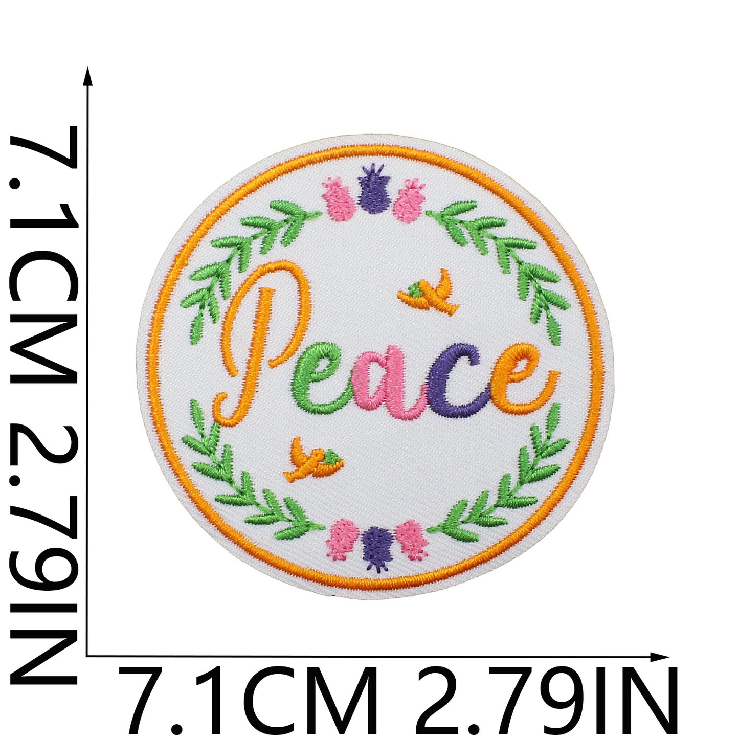 Iron-On Faith Belief Cross Embroidery Patch Love Heart Letters Computer Embroidered Badge Clothing Decoration