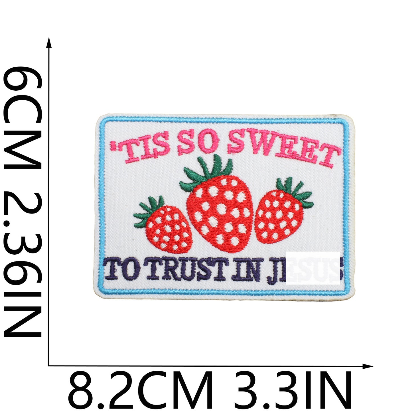Iron-On Faith Belief Cross Embroidery Patch Love Heart Letters Computer Embroidered Badge Clothing Decoration