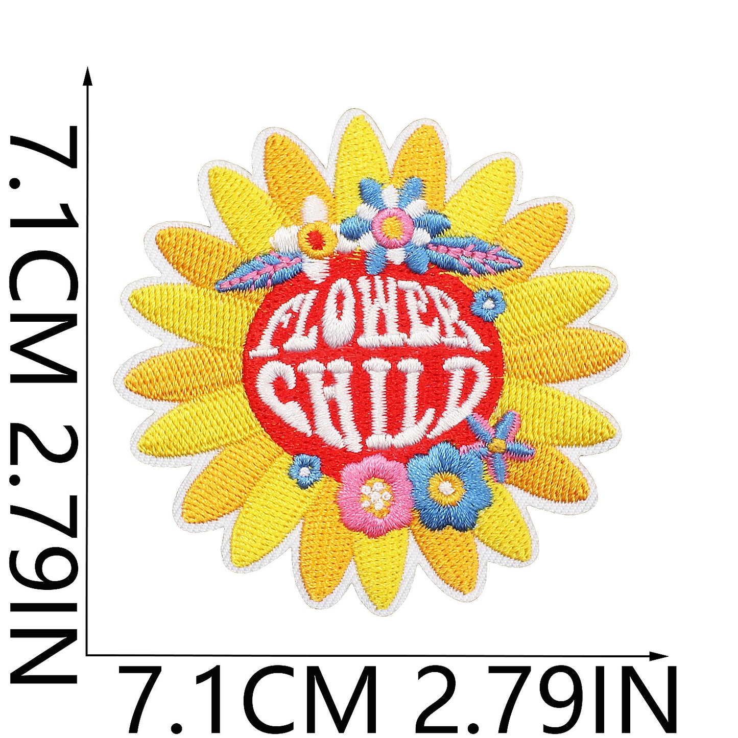 Iron-On Sunflower Rabbit Embroidery Patch Letter Flowers Love Heart Badge Clothing Decoration