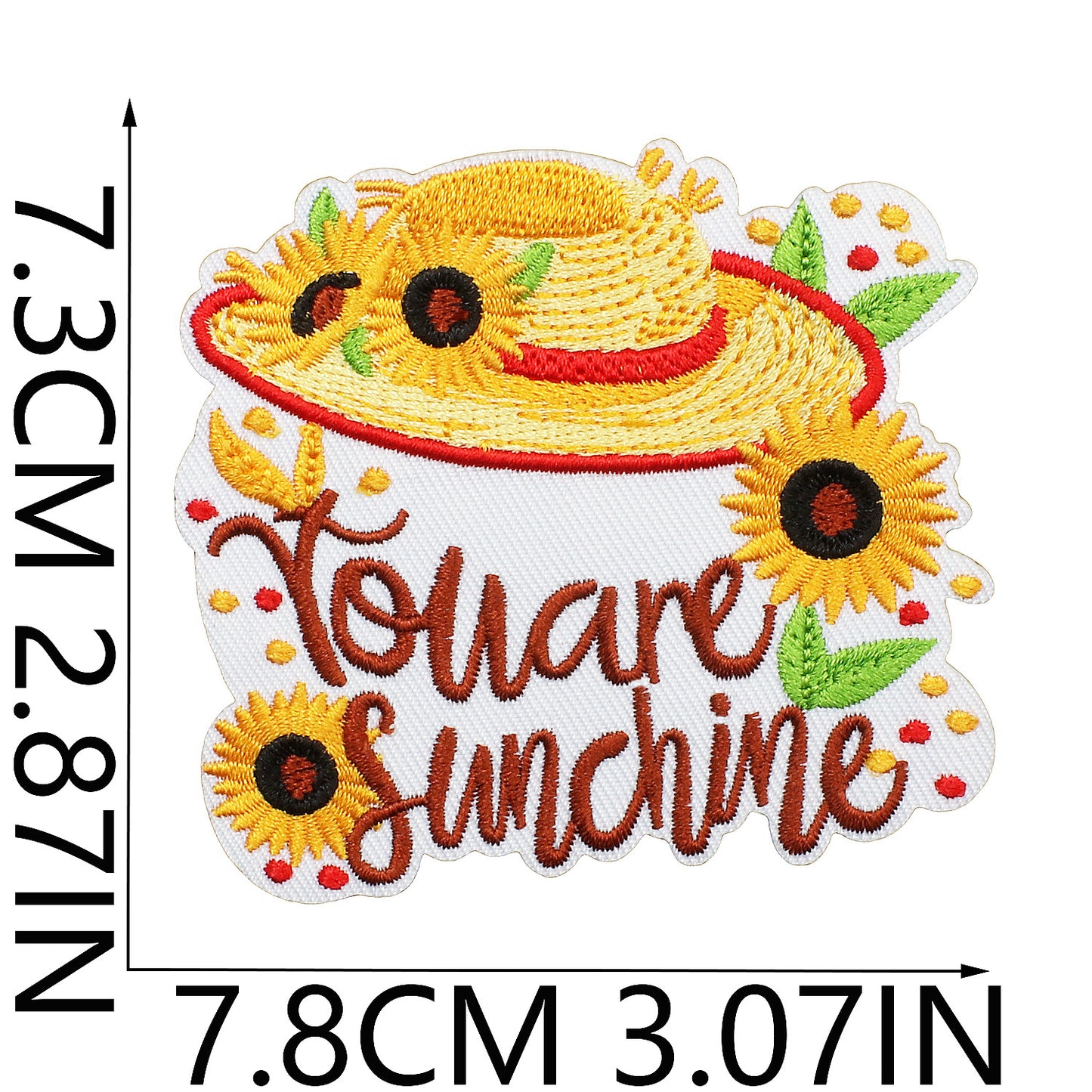 Iron-On Sunflower Rabbit Embroidery Patch Letter Flowers Love Heart Badge Clothing Decoration