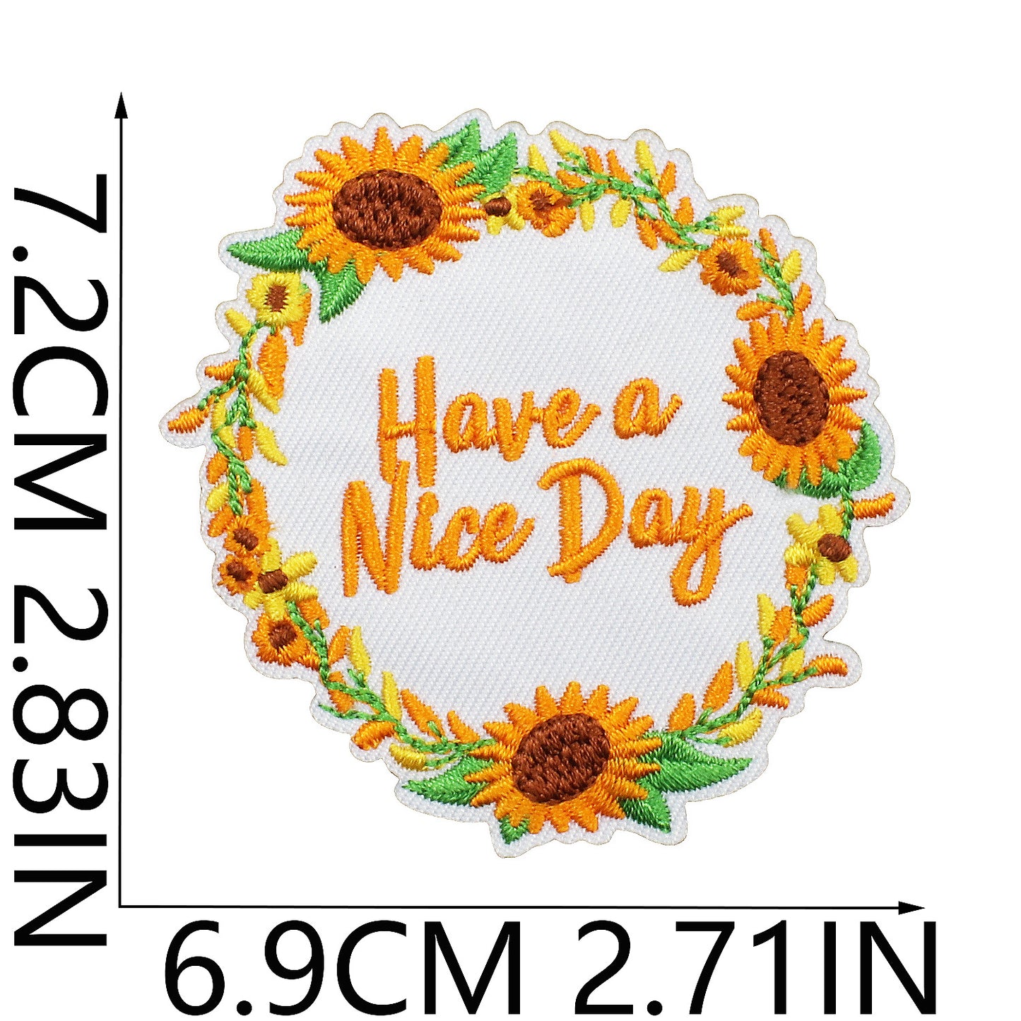 Iron-On Sunflower Rabbit Embroidery Patch Letter Flowers Love Heart Badge Clothing Decoration