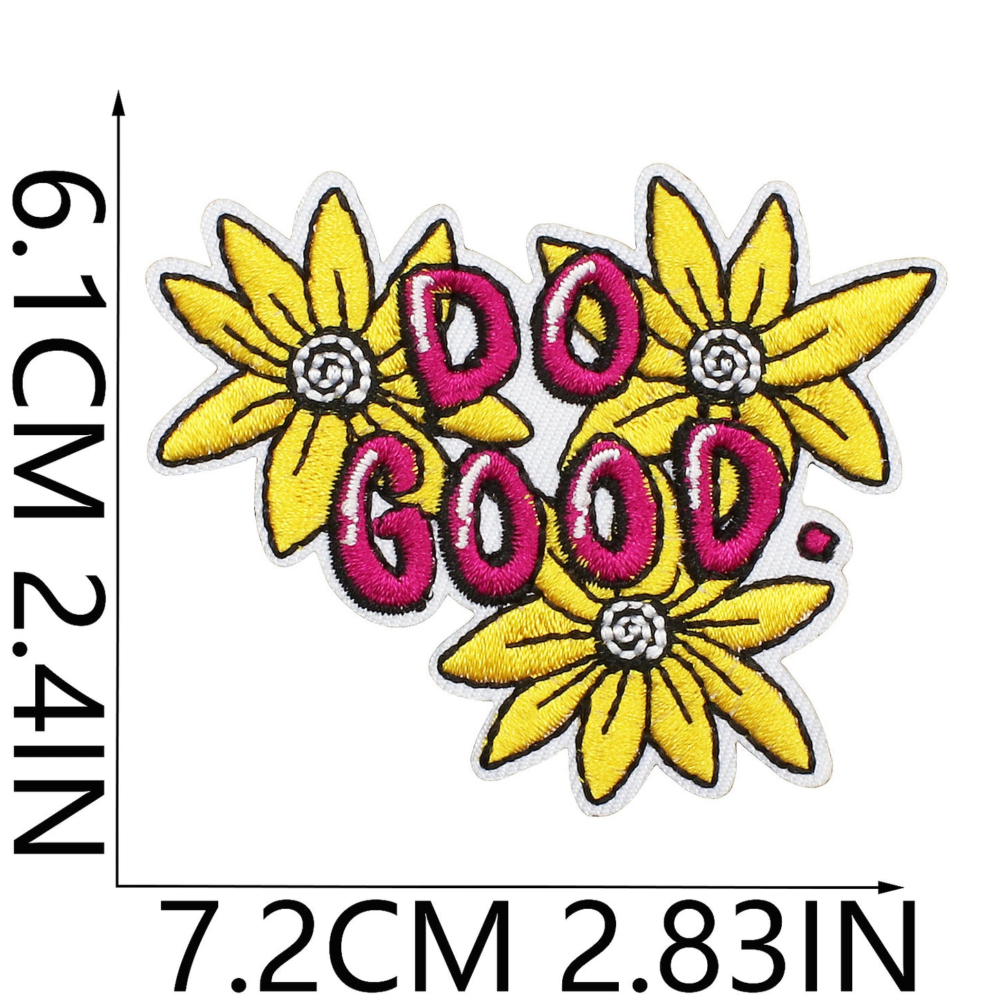 Iron-On Sunflower Rabbit Embroidery Patch Letter Flowers Love Heart Badge Clothing Decoration