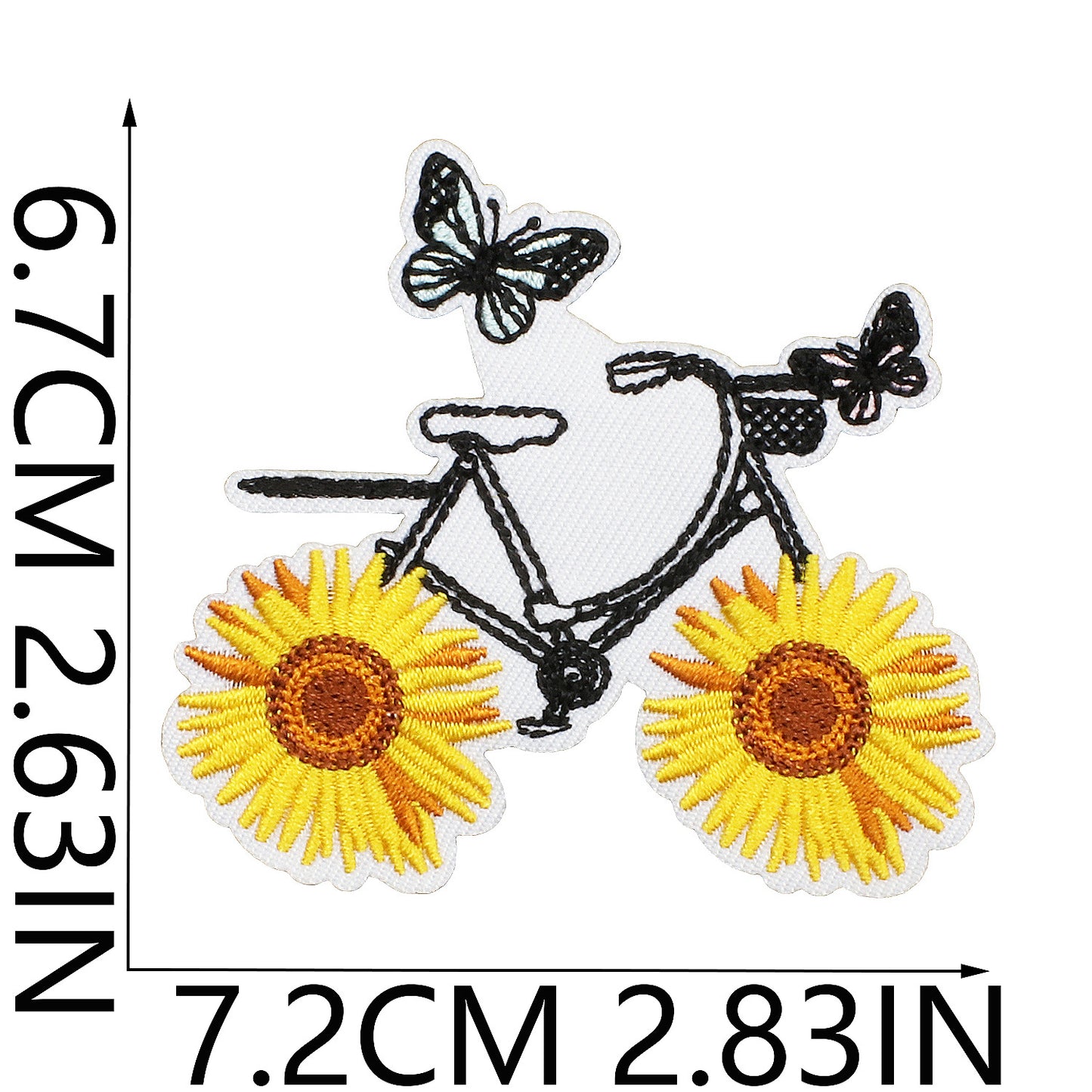 Iron-On Sunflower Rabbit Embroidery Patch Letter Flowers Love Heart Badge Clothing Decoration