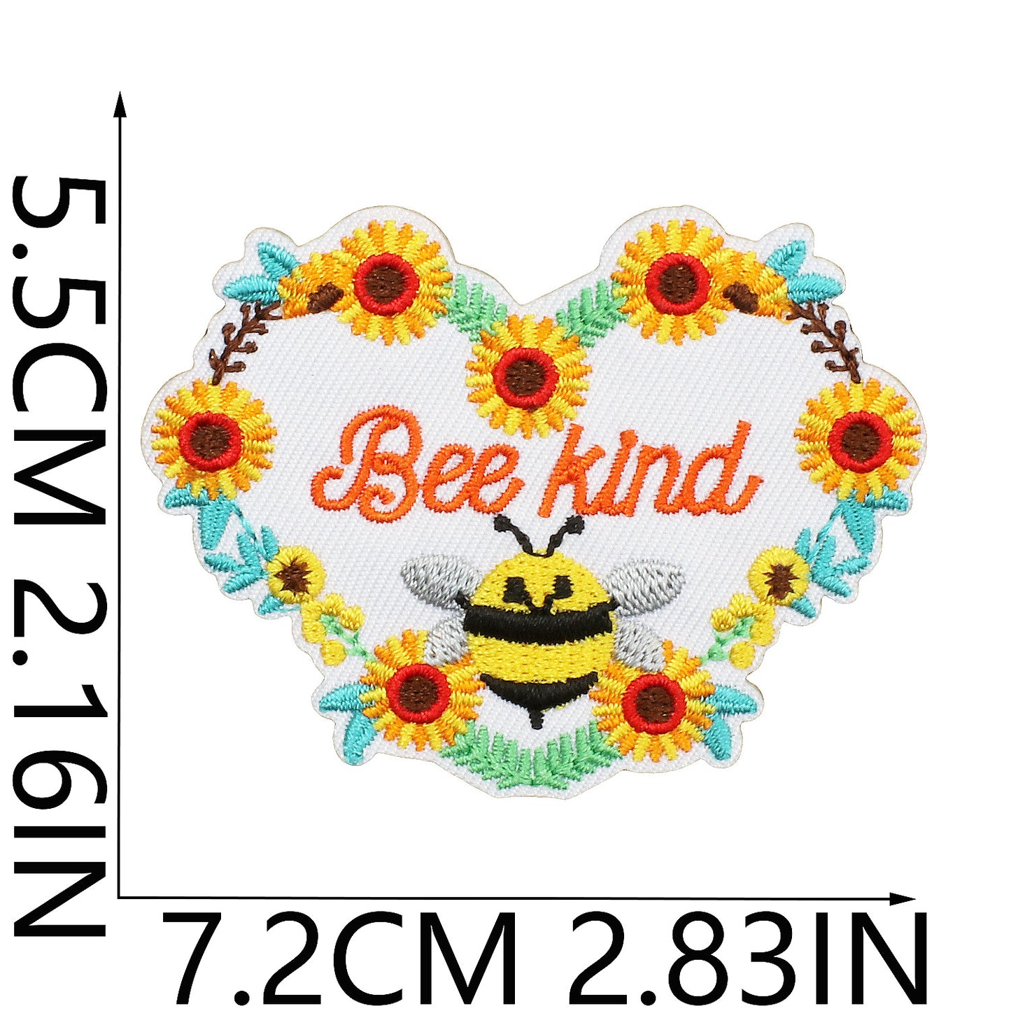 Iron-On Sunflower Rabbit Embroidery Patch Letter Flowers Love Heart Badge Clothing Decoration