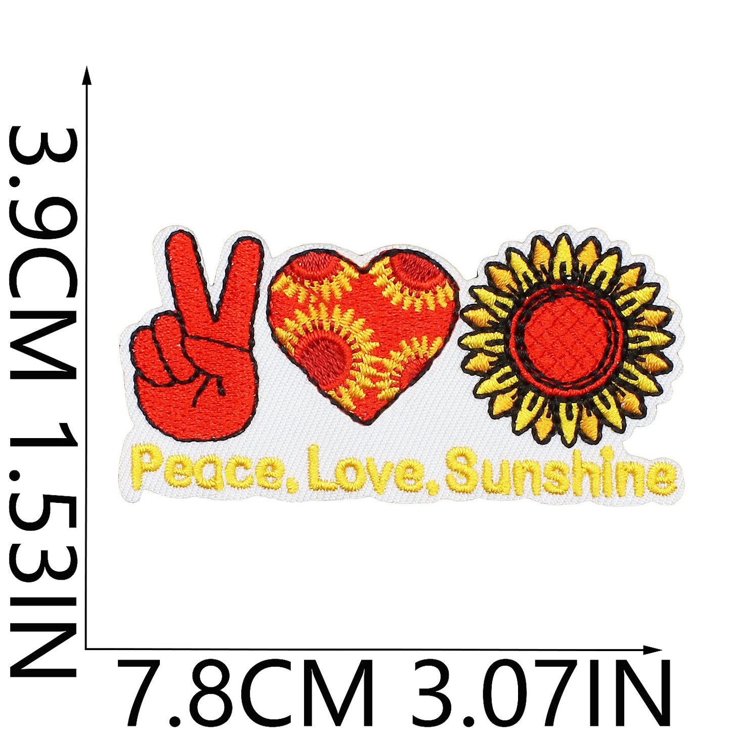 Iron-On Sunflower Rabbit Embroidery Patch Letter Flowers Love Heart Badge Clothing Decoration