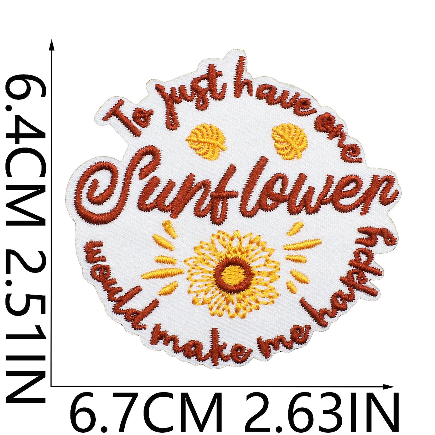 Iron-On Sunflower Rabbit Embroidery Patch Letter Flowers Love Heart Badge Clothing Decoration