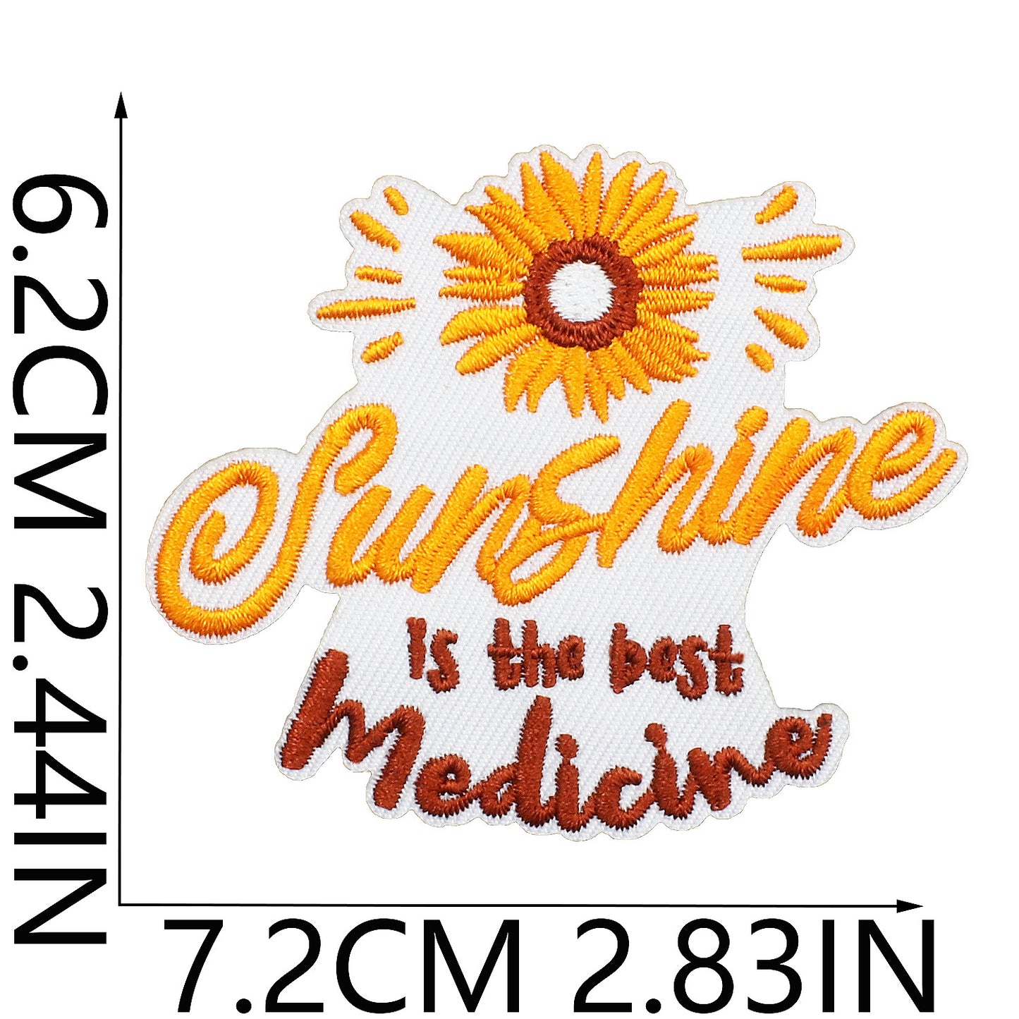 Iron-On Sunflower Rabbit Embroidery Patch Letter Flowers Love Heart Badge Clothing Decoration