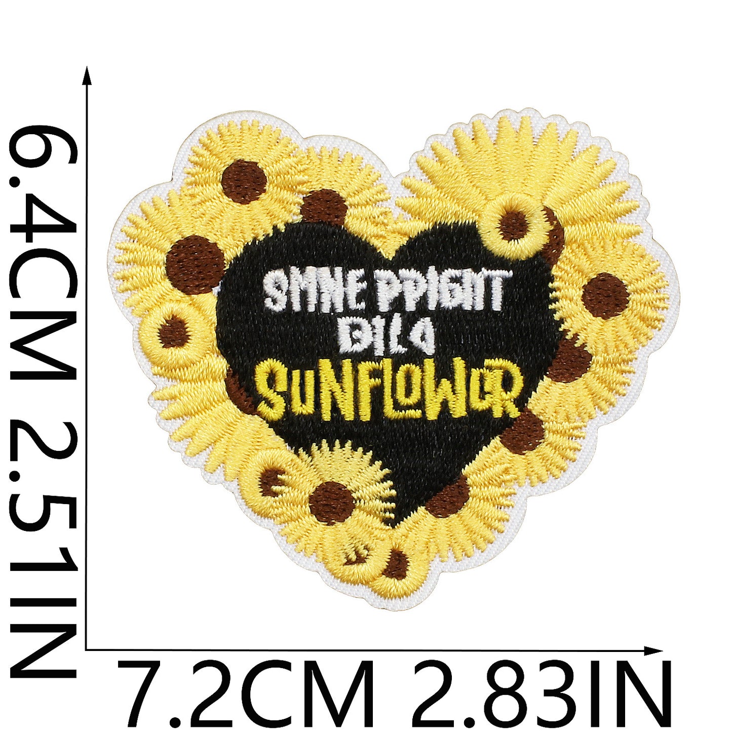 Iron-On Sunflower Rabbit Embroidery Patch Letter Flowers Love Heart Badge Clothing Decoration