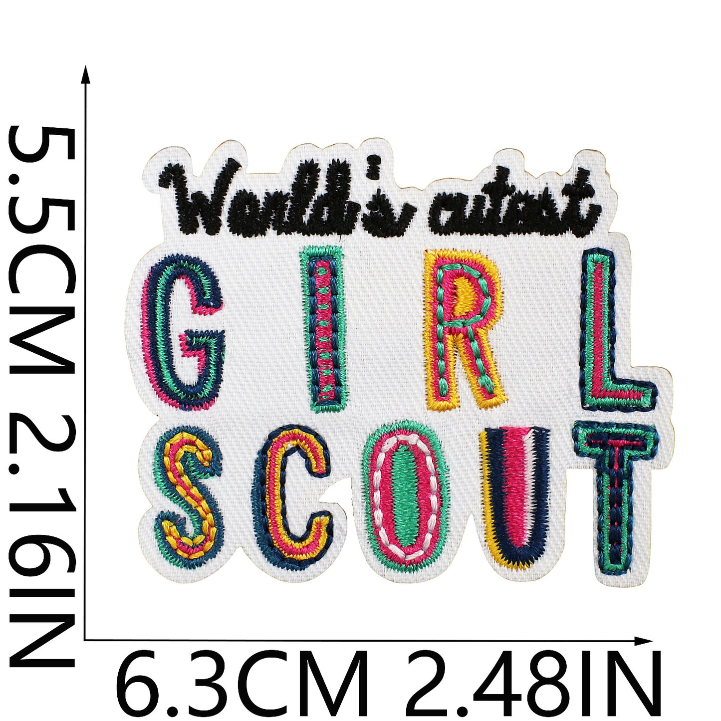 Iron-On Cookie Embroidery Patch Cute Girl Snack Badge Computer Stitch Appliqué for Clothing Bags Decoration