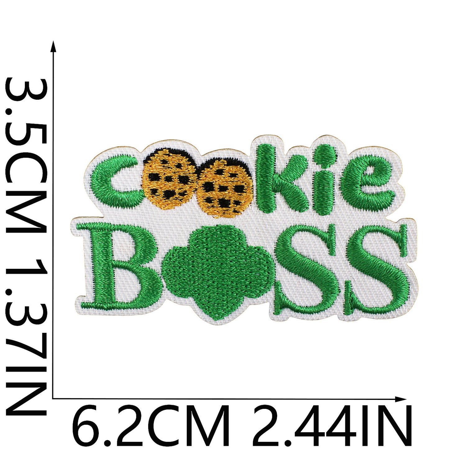 Iron-On Cookie Embroidery Patch Cute Girl Snack Badge Computer Stitch Appliqué for Clothing Bags Decoration