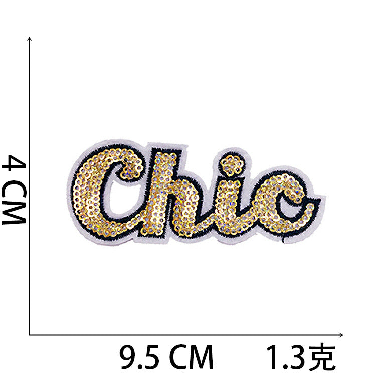Iron-On Love Fashion Hat Patch Stylish Letter Badge Computer Stitch Appliqué for Clothing Bags Decoration
