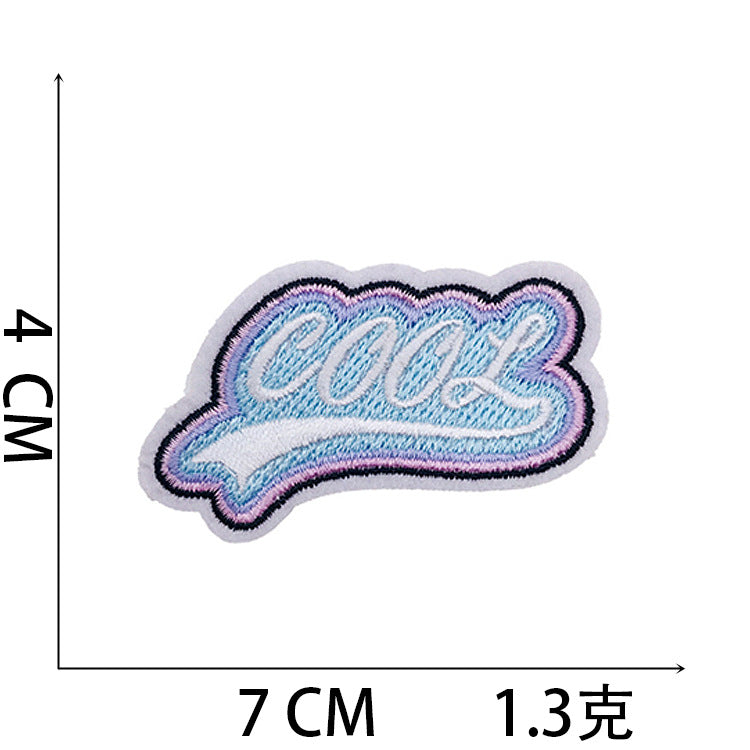 Iron-On Love Fashion Hat Patch Stylish Letter Badge Computer Stitch Appliqué for Clothing Bags Decoration