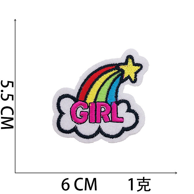 Iron-On Love Fashion Hat Patch Stylish Letter Badge Computer Stitch Appliqué for Clothing Bags Decoration