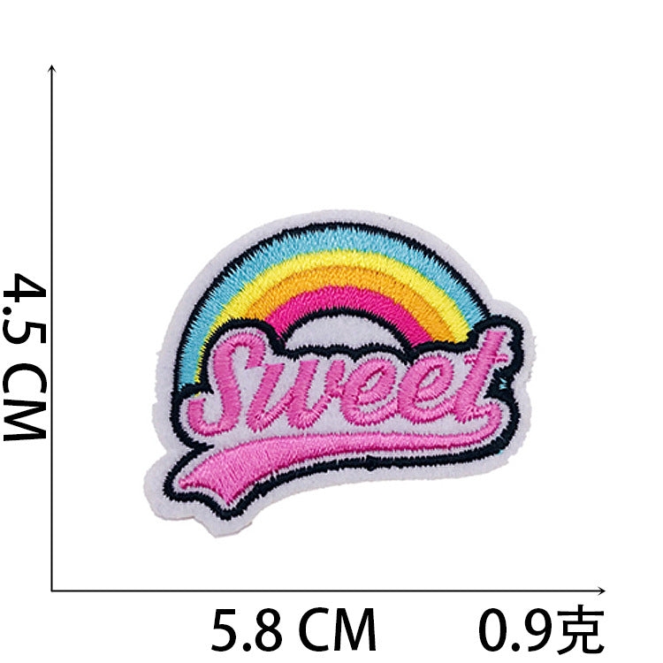 Iron-On Love Fashion Hat Patch Stylish Letter Badge Computer Stitch Appliqué for Clothing Bags Decoration