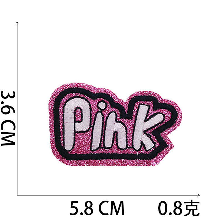 Iron-On Love Fashion Hat Patch Stylish Letter Badge Computer Stitch Appliqué for Clothing Bags Decoration