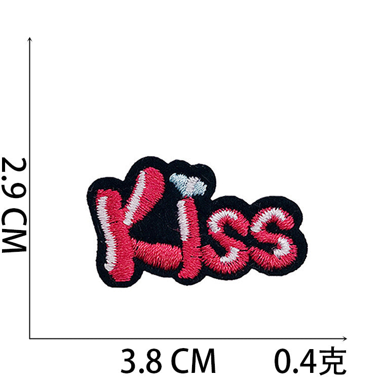 Iron-On Love Fashion Hat Patch Stylish Letter Badge Computer Stitch Appliqué for Clothing Bags Decoration