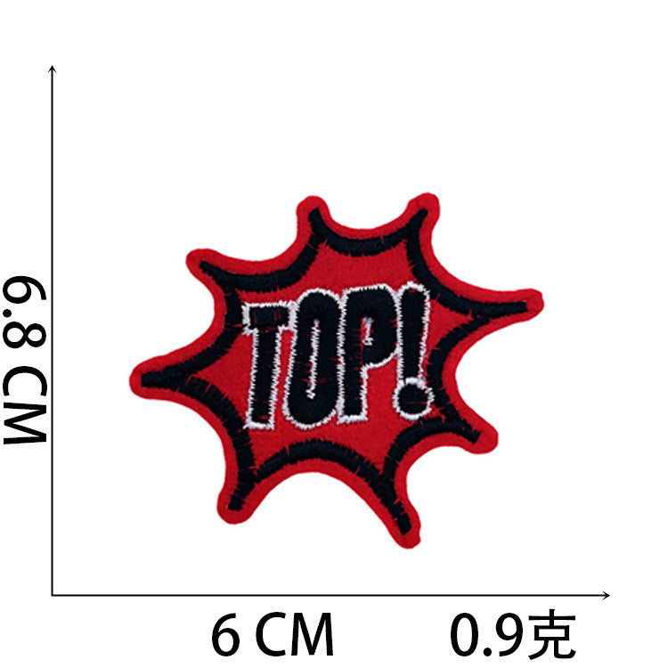 Iron-On Love Fashion Hat Patch Stylish Letter Badge Computer Stitch Appliqué for Clothing Bags Decoration