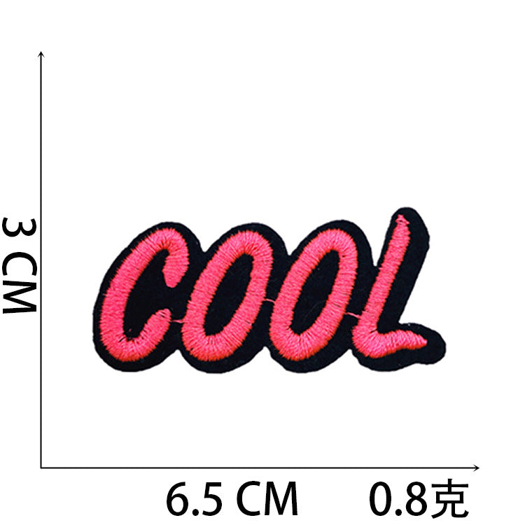 Iron-On Love Fashion Hat Patch Stylish Letter Badge Computer Stitch Appliqué for Clothing Bags Decoration