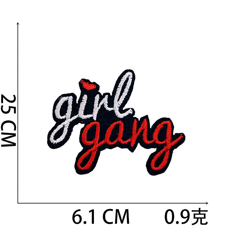Iron-On Love Fashion Hat Patch Stylish Letter Badge Computer Stitch Appliqué for Clothing Bags Decoration