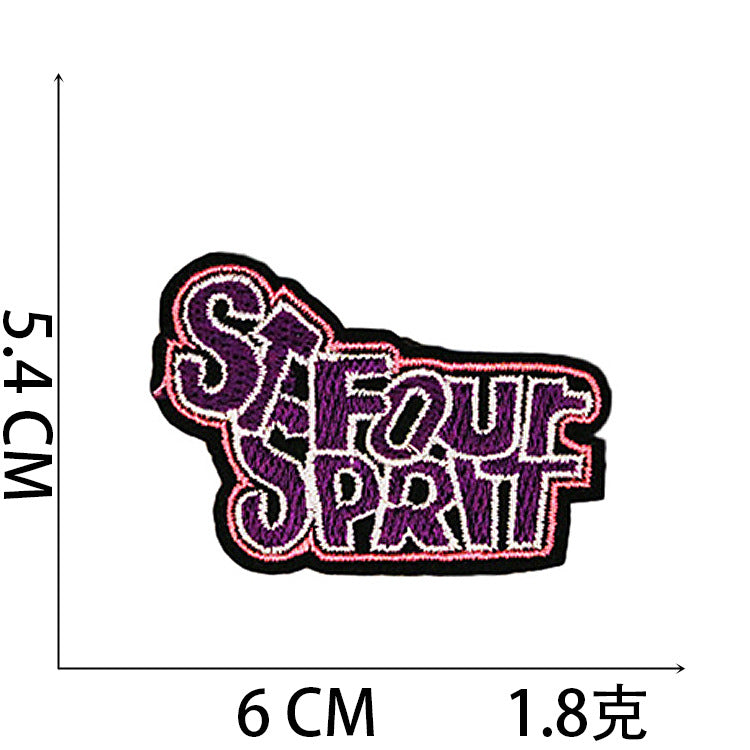 Iron-On Love Fashion Hat Patch Stylish Letter Badge Computer Stitch Appliqué for Clothing Bags Decoration
