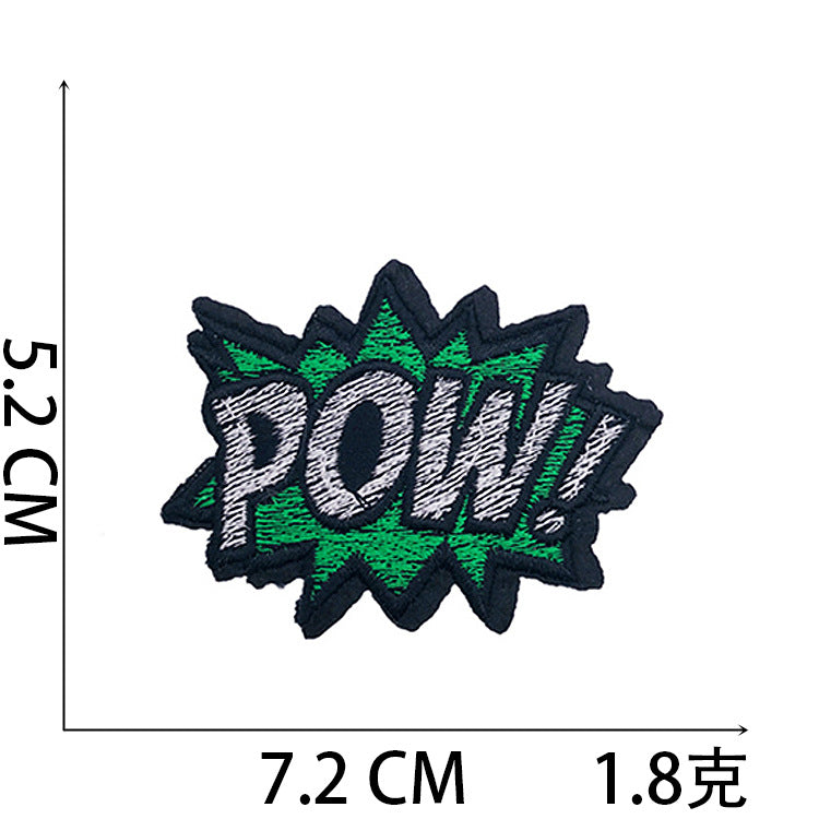 Iron-On Love Fashion Hat Patch Stylish Letter Badge Computer Stitch Appliqué for Clothing Bags Decoration