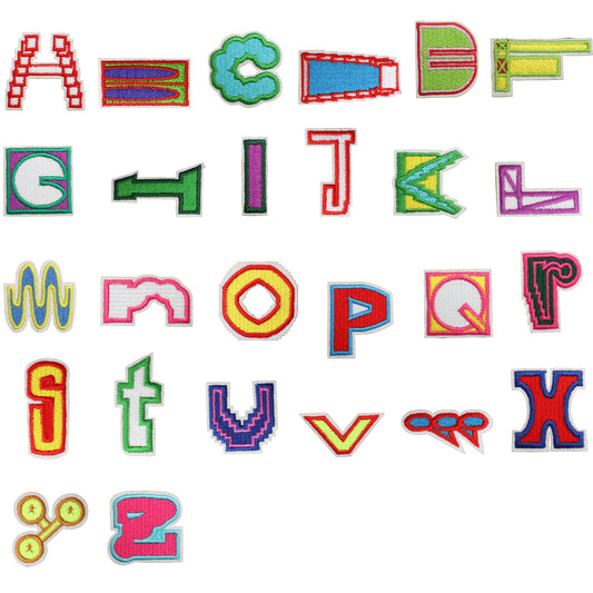 Creative Embroidered Letter Patches A-Z | Iron-On Alphabet