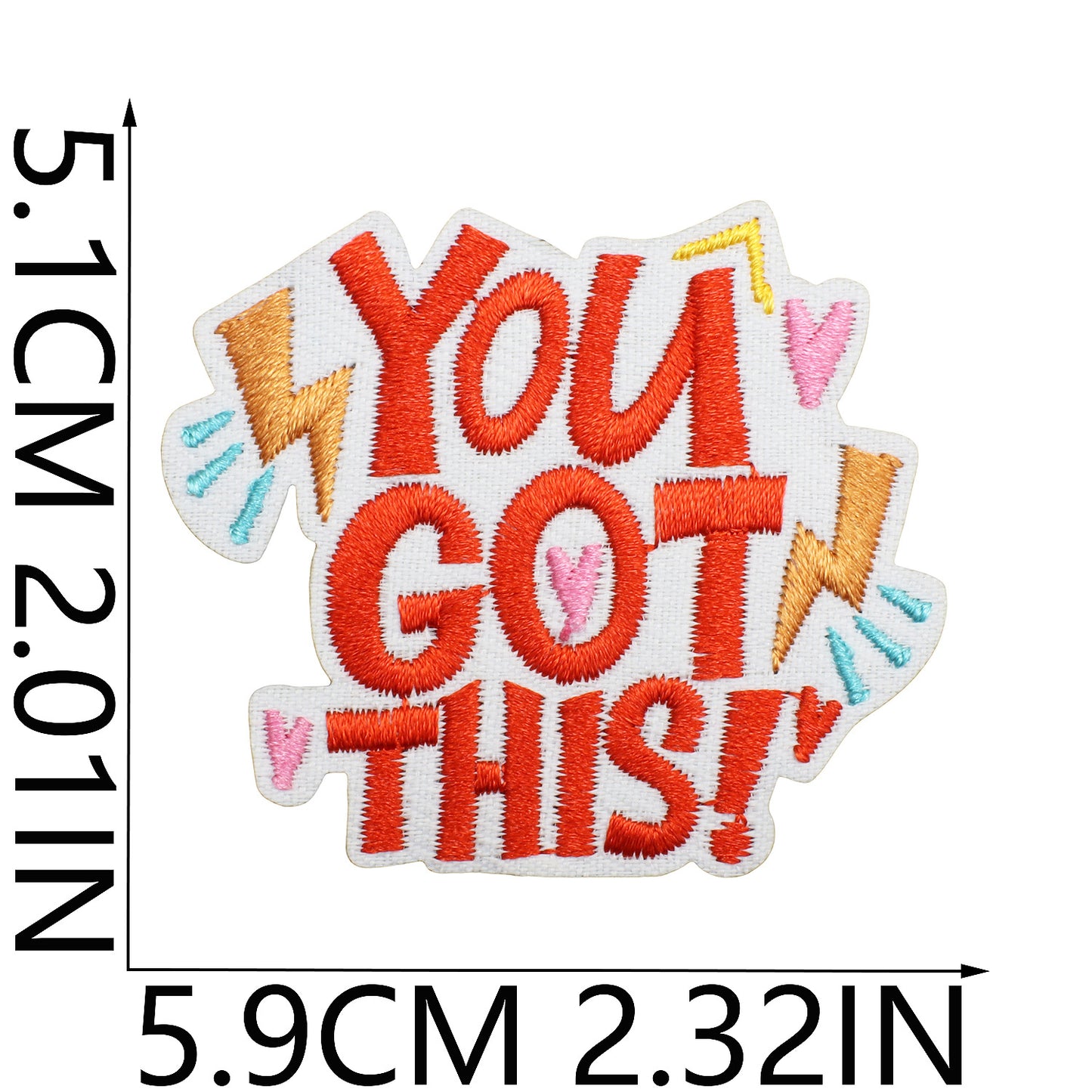 Iron-On Inspirational Quote Embroidery Patch Bundle | Motivational Words, Positive Messages & Uplifting Designs