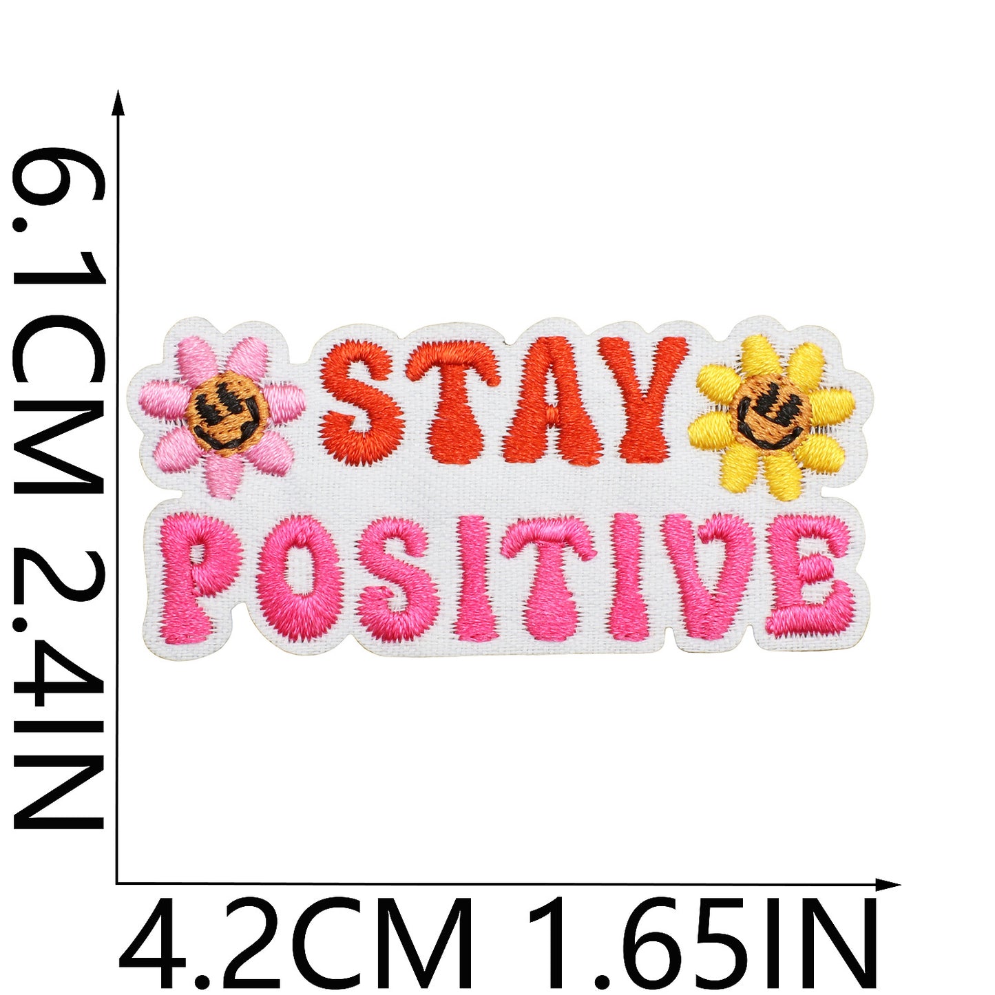 Iron-On Inspirational Quote Embroidery Patch Bundle | Motivational Words, Positive Messages & Uplifting Designs