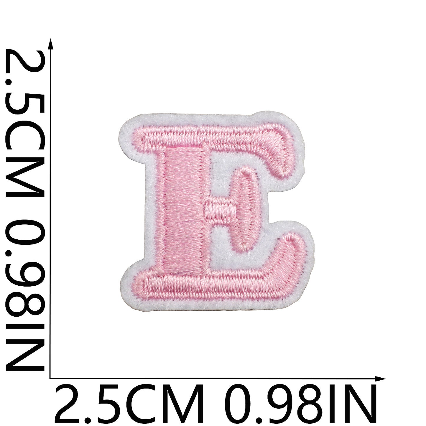 Pink Mini Embroidered Letter Patches A-Z | Iron-On Alphabet