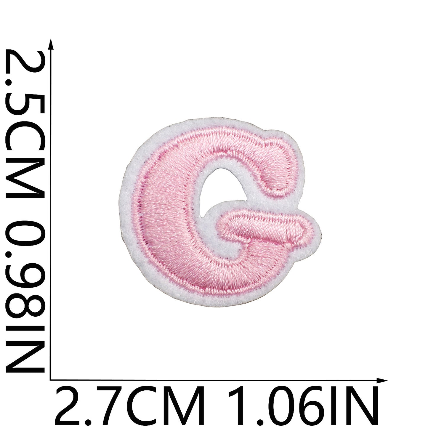 Pink Mini Embroidered Letter Patches A-Z | Iron-On Alphabet