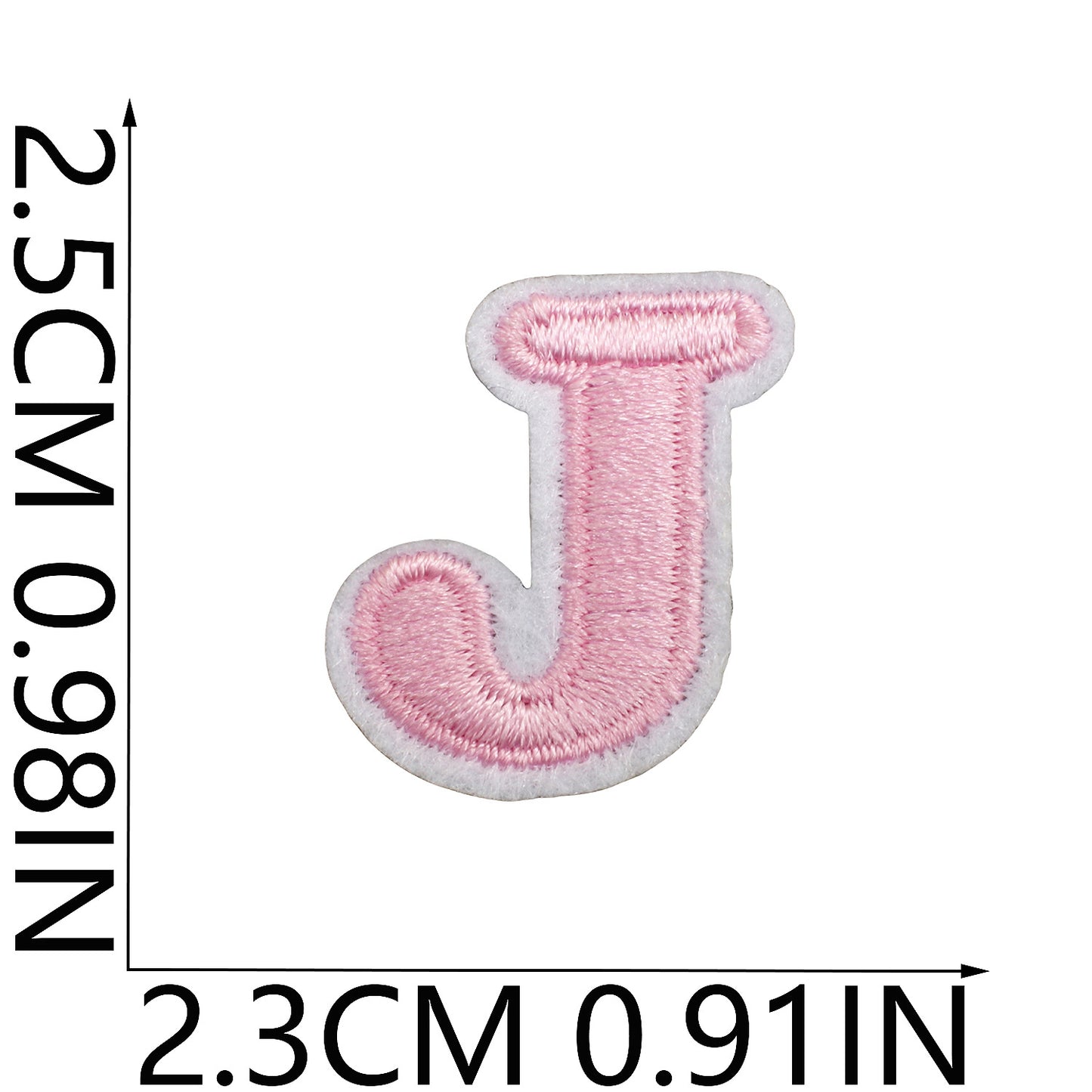 Pink Mini Embroidered Letter Patches A-Z | Iron-On Alphabet
