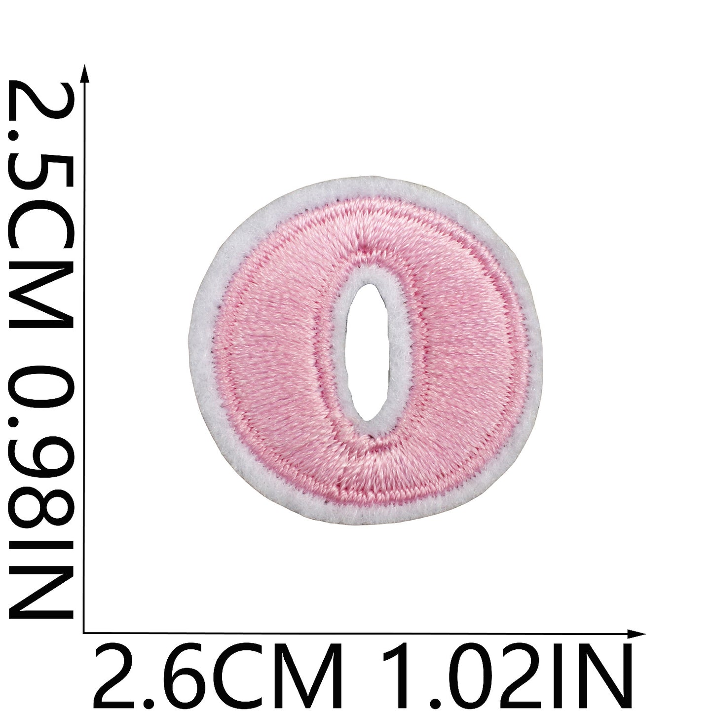 Pink Mini Embroidered Letter Patches A-Z | Iron-On Alphabet
