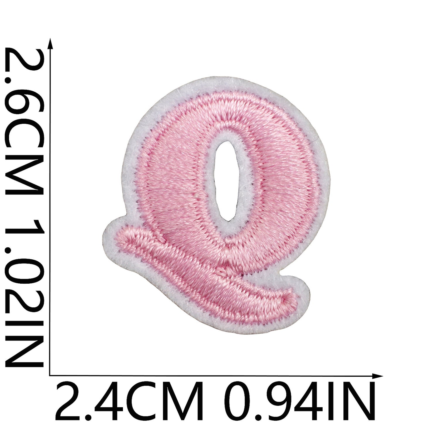 Pink Mini Embroidered Letter Patches A-Z | Iron-On Alphabet