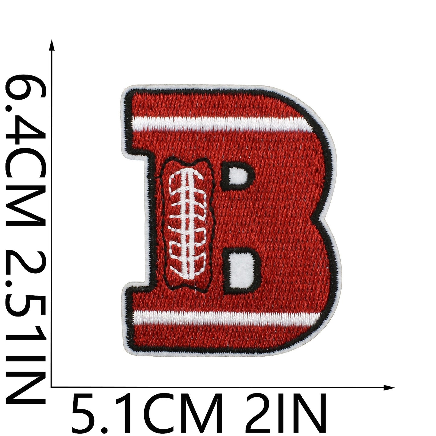 Soccer Series Embroidered Letter Patches A-Z | Iron-On Alphabet