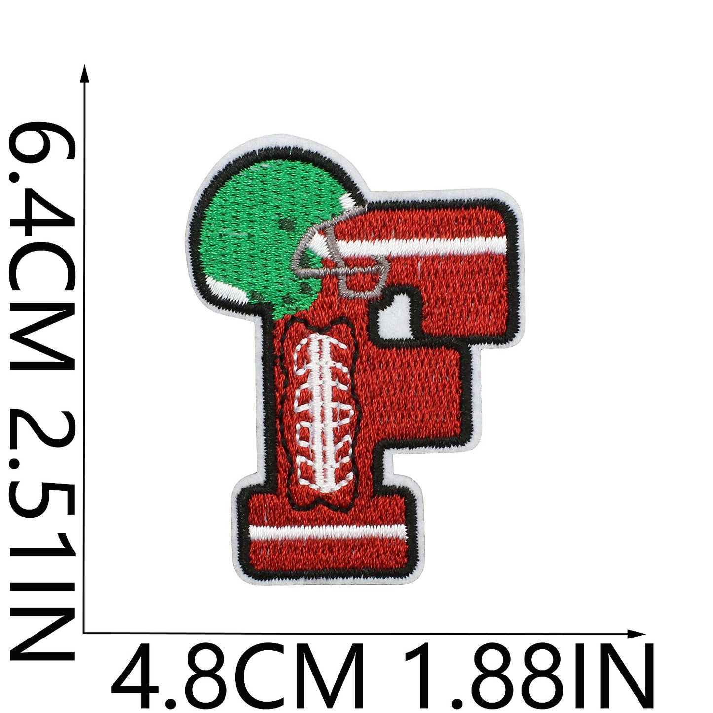 Soccer Series Embroidered Letter Patches A-Z | Iron-On Alphabet