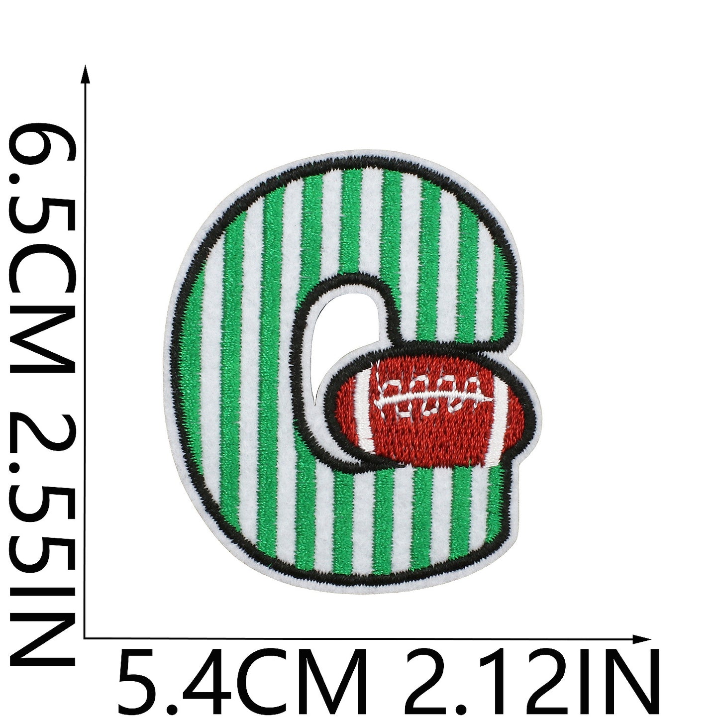 Soccer Series Embroidered Letter Patches A-Z | Iron-On Alphabet