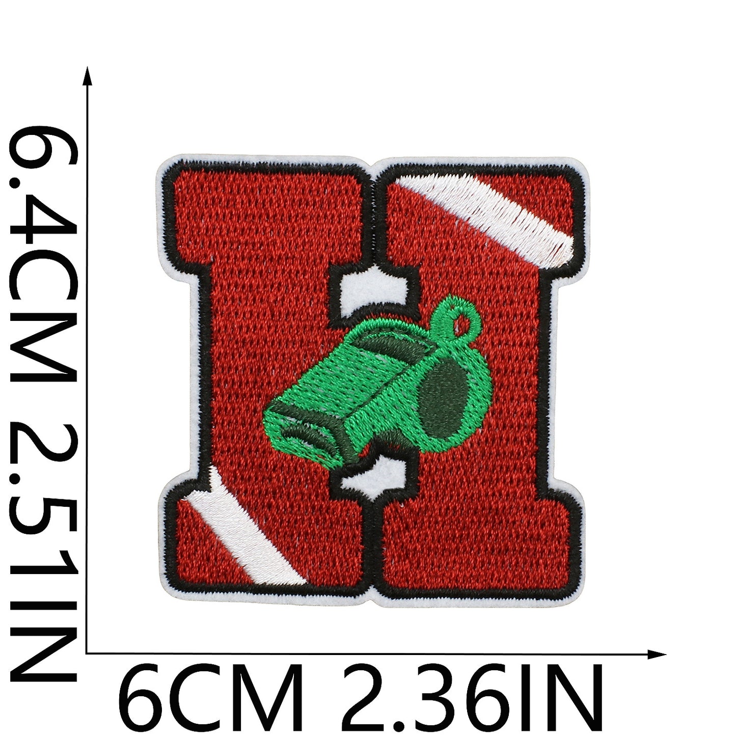 Soccer Series Embroidered Letter Patches A-Z | Iron-On Alphabet