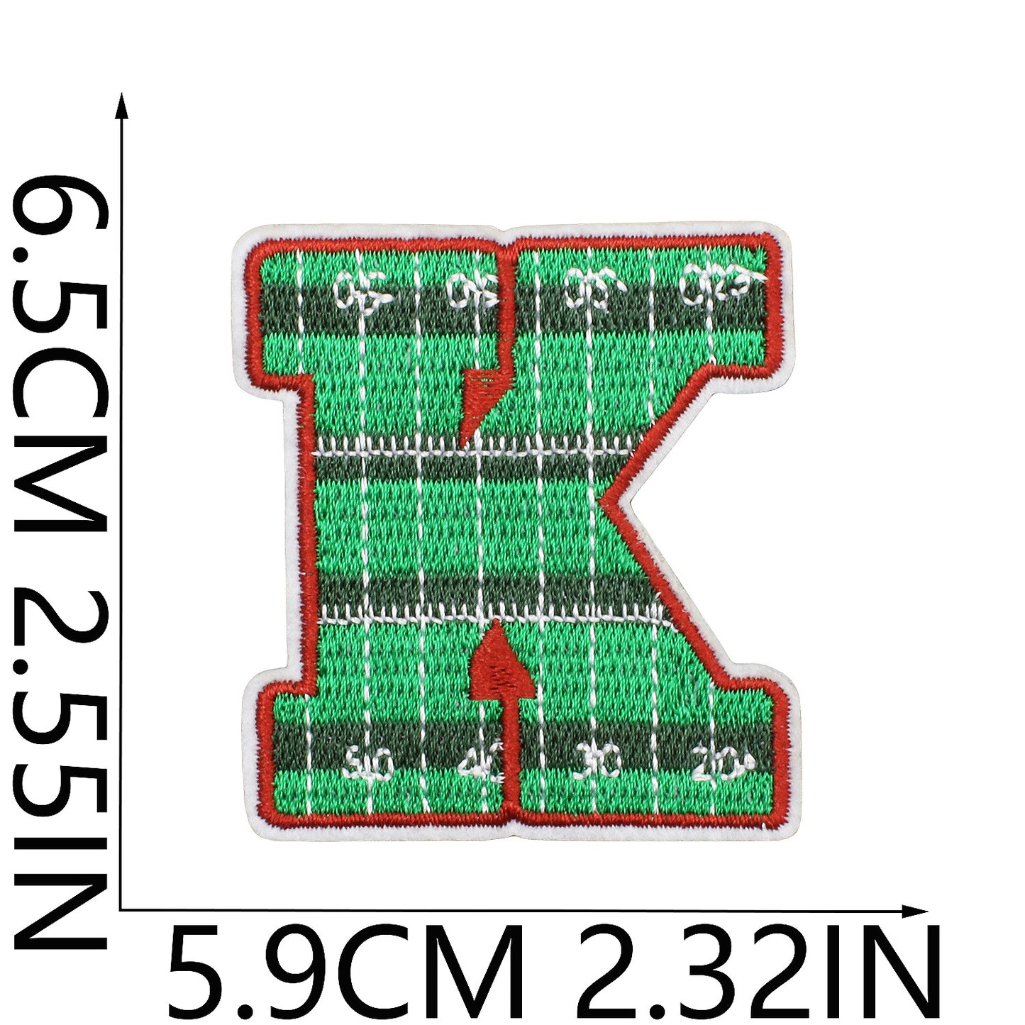 Soccer Series Embroidered Letter Patches A-Z | Iron-On Alphabet