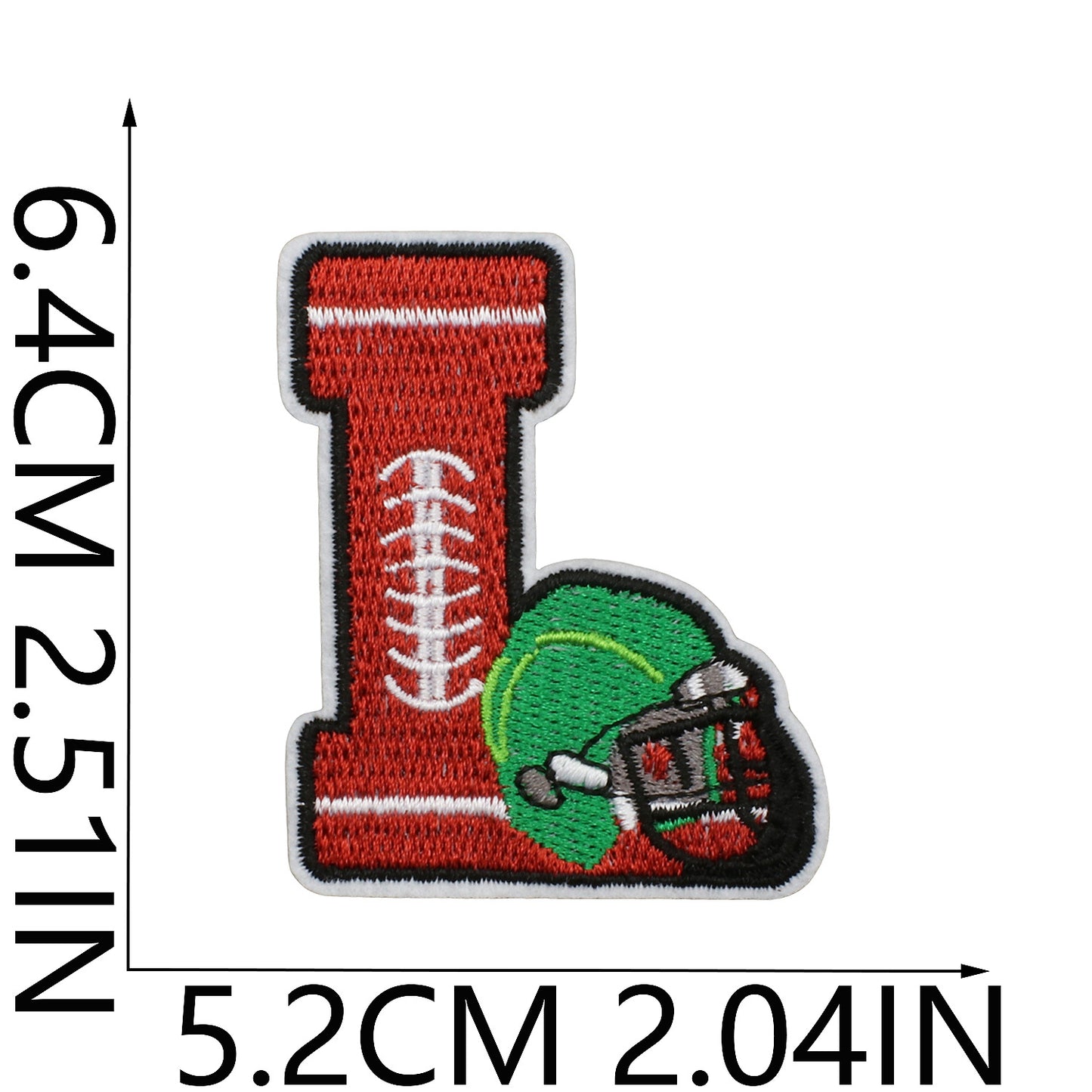 Soccer Series Embroidered Letter Patches A-Z | Iron-On Alphabet