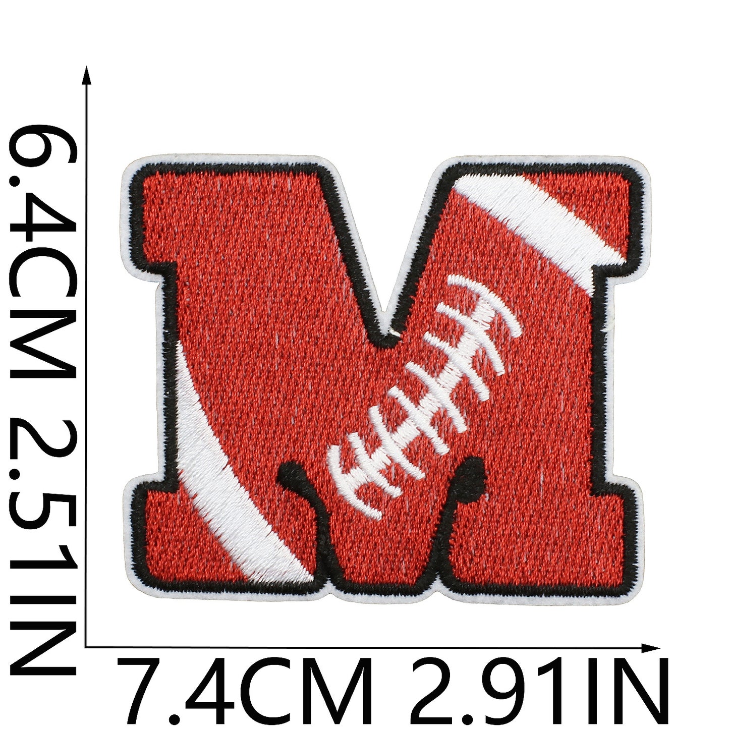 Soccer Series Embroidered Letter Patches A-Z | Iron-On Alphabet